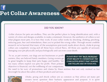 Tablet Screenshot of petcollarawareness.com